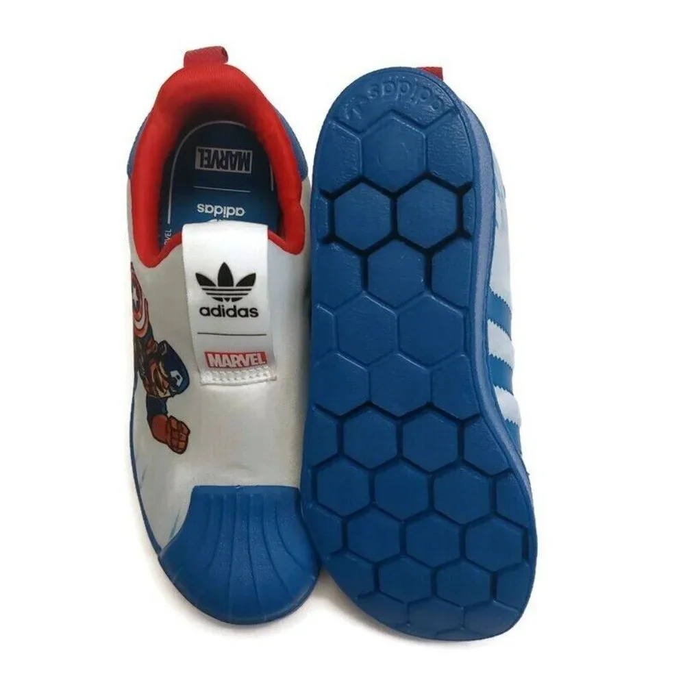 adidas Originals Superstar 360 C Slip On Shoes Marvel Captain America Size 2.5 - Picture 7 of 9
